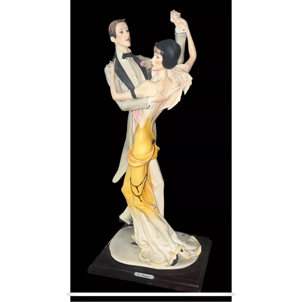GUISEPPE ARMANI LIMITED EDITION SIGNED TANGO DANCERS SCULPTURE STATUE 1987